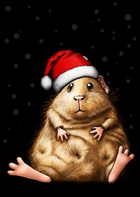 Guinea Pig Santa Claus