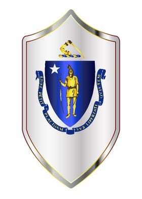 Massachusetts Flag Shelfd