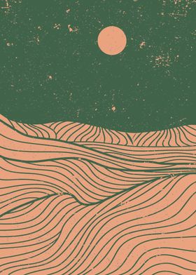 MOUNTAIN LINE ART VINTAGE