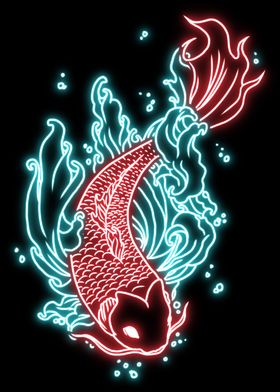 Koi Fish neon 