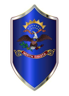 North Dakota Flag Shield