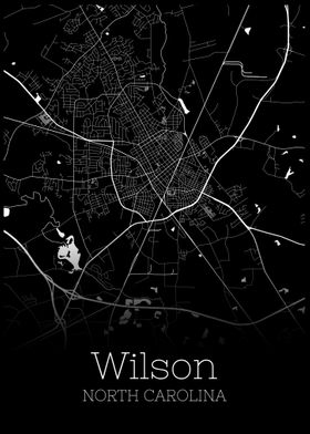 Wilson North Carolina map