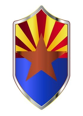 Arizona Flag On Shield