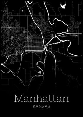 Manhattan Kansas city map