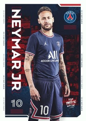 Neymar Jr' Poster Paris Saint-Germain | Displate