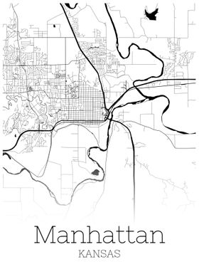 Manhattan Kansas city map