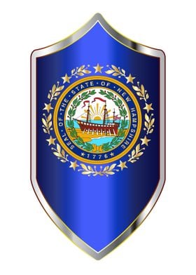 New Hampshire Flag Shield