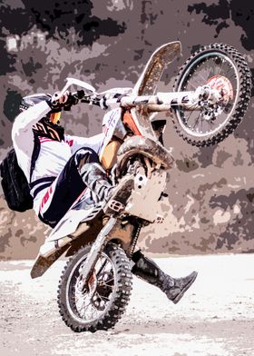 Enduro Motocross Wheelie