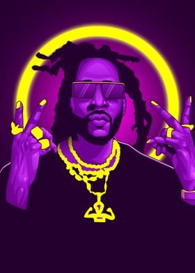 2 Chainz Neon Rapper