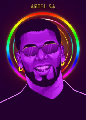 Anuel AA Metal Art