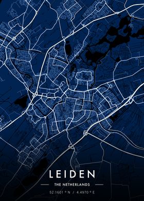 Leiden City Map Blueprint