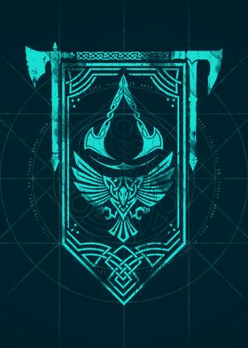 'Crest Valhalla' Poster by Assassin's Creed  Displate