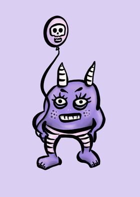 Funny Demon Skull Balloon