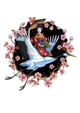 Japanese Crane Geisha