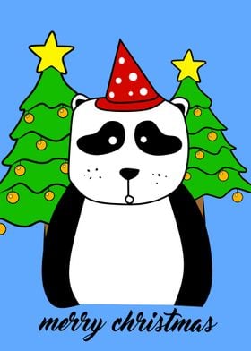 cute panda christmas