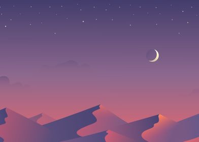 Desert Nights Moon