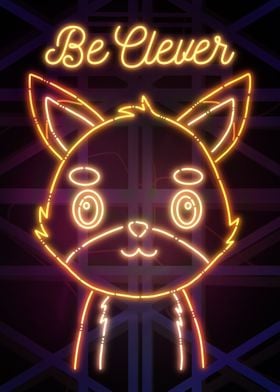 Cute Fox Be Clever poster