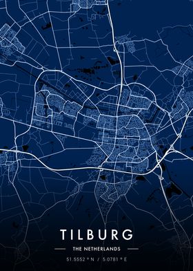 Tilburg City Map Blueprint