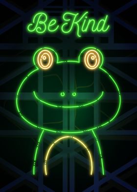 Cute Frog Be Kind Poster