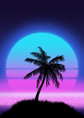 Palm Sunset 80s