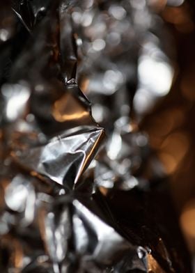 Aluminum folie close up