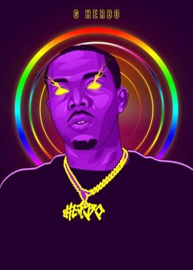 G Herbo Neon Art