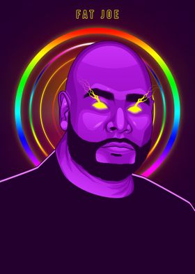 Fat Joe Neon Art