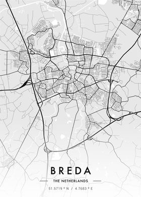 City Map Breda White