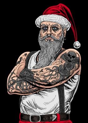 Tattooed Santa Claus