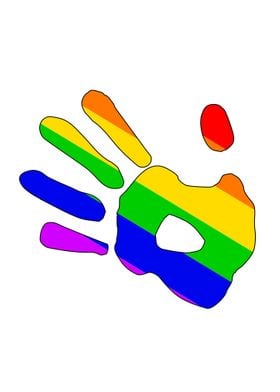 LGBT Rainbow Hand