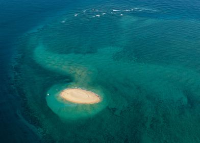 Ilot de sable blanc