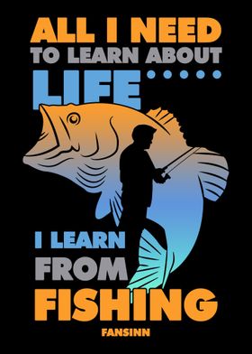 Fishing Makes Me Happy You' Poster, picture, metal print, paint by fansinn