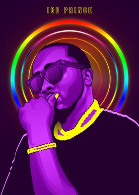 Ice Prince Neon Art