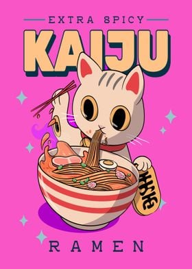 Cat eating japanese soup