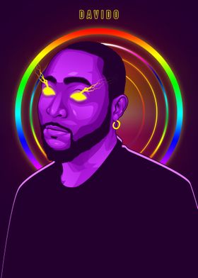 Davido Neon Art