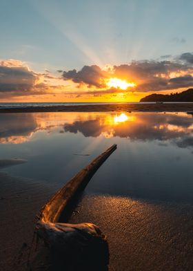 Sunset reflection