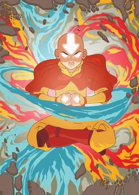 Aang All Four Elements