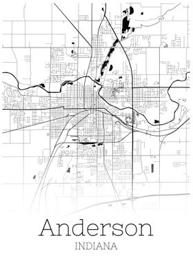 Anderson Indiana map