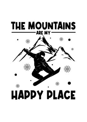 Snowboarder Mountains Gift