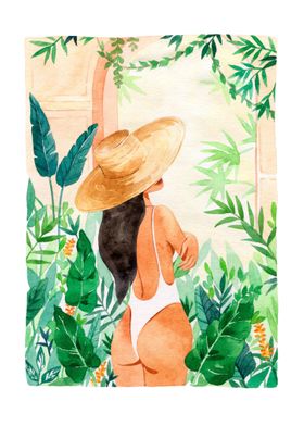 Tropical Girl Art