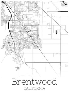 Brentwood California map