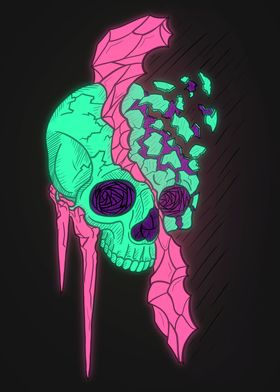 Neon Freeze Skull