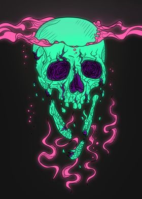 Neon Corrosive Skull
