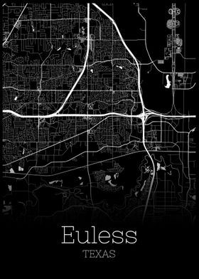 Euless Texas city map