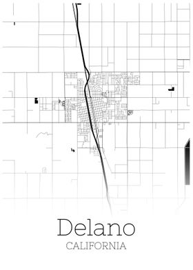 Delano California map