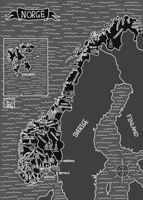 Norway Dark Map 2