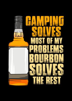 Camping Bourbon Funny