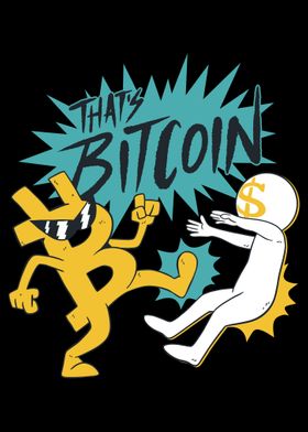 Bitcoin cartoon fight 