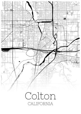 Colton California map