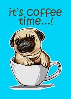 Cute Pug Coffee II